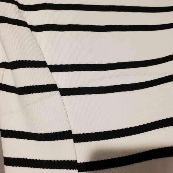 Pink tartan xs cardigan white black stripe jacket office dressy fitted preppy - Picture 13 of 16